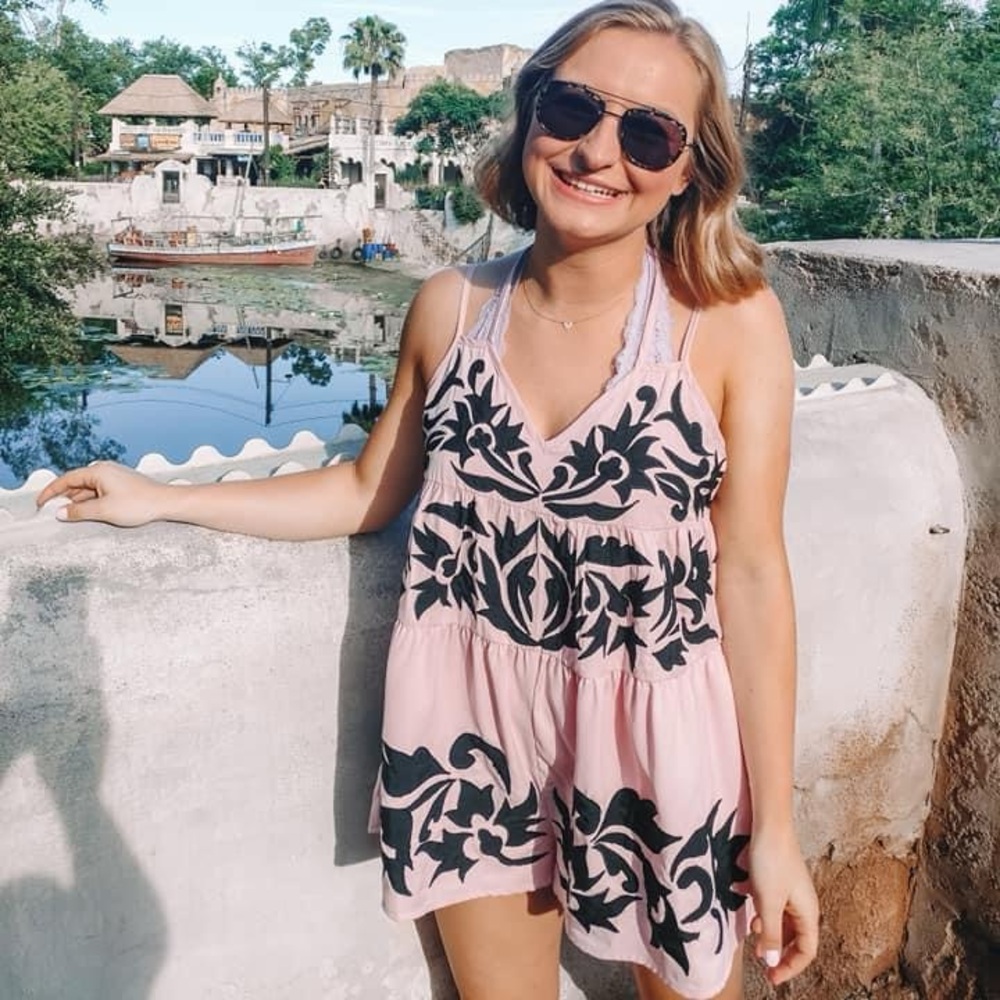 Embroidered romper